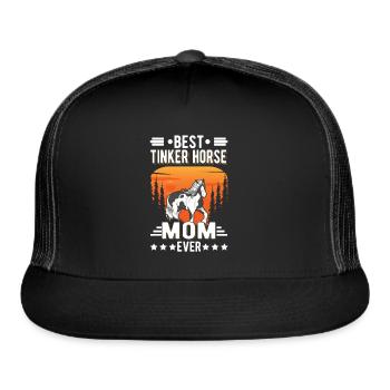 Best Tinker Horse Mom Ever Irish - Trucker Hat - black/black - Front