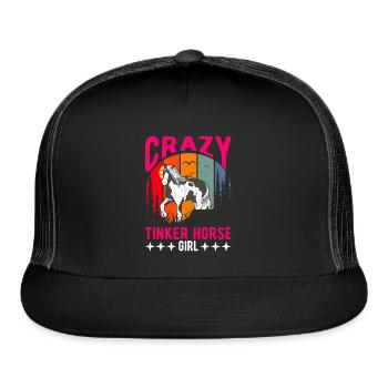 Crazy Tinker Horse Girl Irish - Trucker Hat - black/black - Front