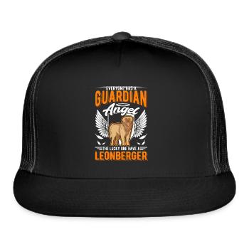 Leonberger Guardian Angel - Trucker Hat - black/black - Front