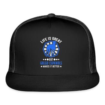 Galgo Espanol Gift Spanish Greyhound - Trucker Hat - black/black - Front