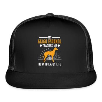 Galgo Espanol Gift Spanish Greyhound - Trucker Hat - black/black - Front