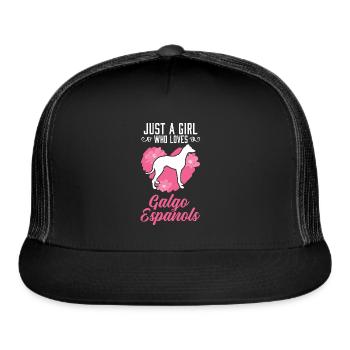 Galgo Espanol Girl Spanish Greyhound - Trucker Hat - black/black - Front