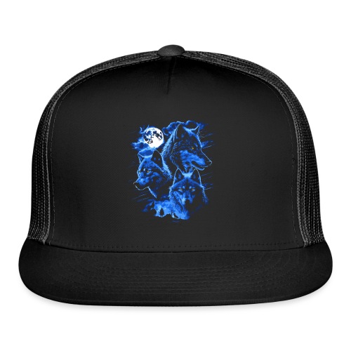 Five Wolf Moon Howling Wolves Graphic by gnarly - Trucker Cap
