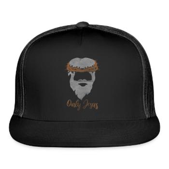 Jesus Only Jesus - Trucker Hat - black/black - Front