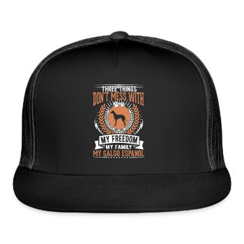 Galgo Espanol Spanish Greyhound - Trucker Hat - black/black - Front
