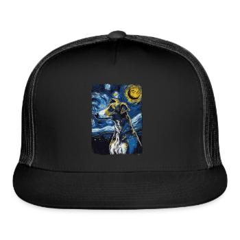 Galgo Espanol Starry Night - Trucker Hat - black/black - Front