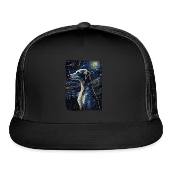 Galgo Espanol Starry Night - Trucker Hat - black/black - Front