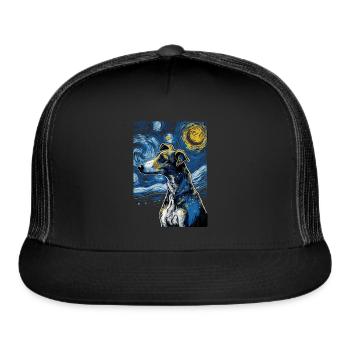 Galgo Espanol Starry Night - Trucker Hat - black/black - Front