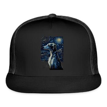 Galgo Espanol Starry Night - Trucker Hat - black/black - Front