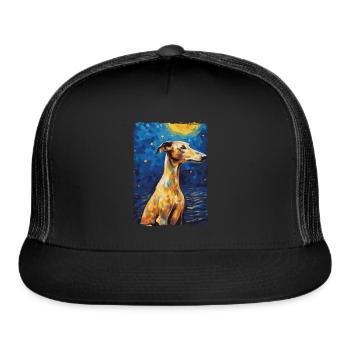 Galgo Espanol Starry Night - Trucker Hat - black/black - Front