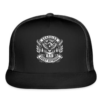 Dad, Guardian of the Great Outdoors - Trucker Hat - black/black - Front