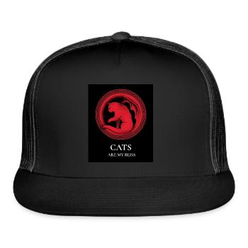 Cats Are My Bliss - Trucker Hat - black/black - Front