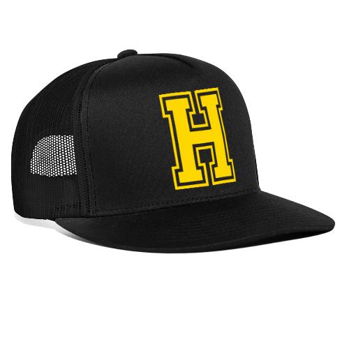 Letter H – Capital Athletic Alphabet Monogram - Trucker Hat