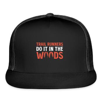 Funny Running Trail Runner - Trucker Hat - black/black - Front
