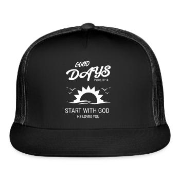 Good Days - Trucker Hat - black/black - Front