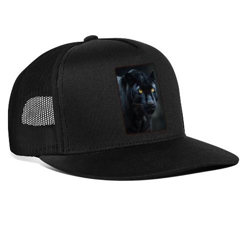 Black Panther Glowing Eyes Design - Trucker Hat