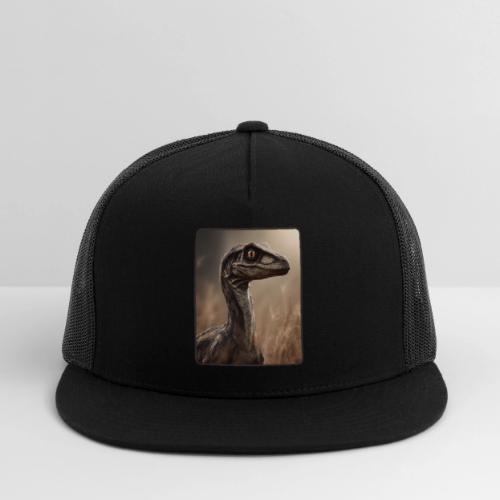 Velociraptor Feathered Portrait Design - Trucker Hat