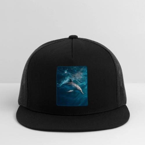 Dolphin Sunlit Ocean Serenity Design - Trucker Hat