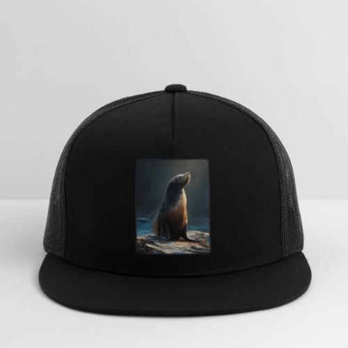 Fur Seal Artistic Shore Portrait Design - Trucker Hat