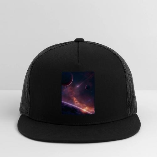 Cosmic Sunset Nebula Space Art - Trucker Hat