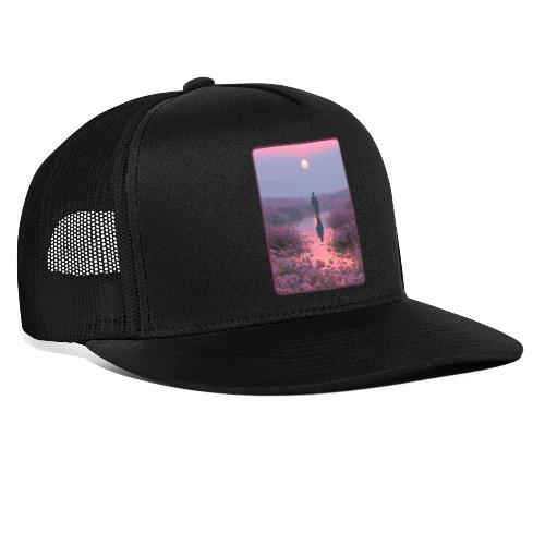 Ethereal Sunset Flower Field Art - Trucker Hat