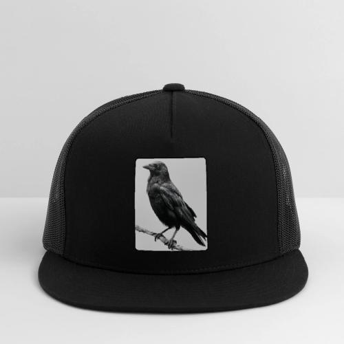 Raven Black and White Art Design - Trucker Hat