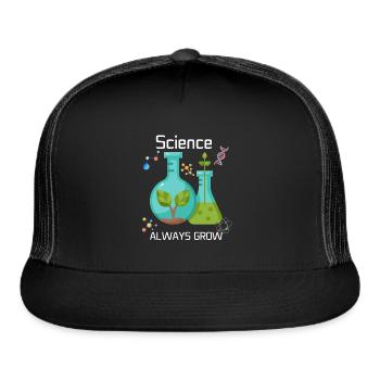 Science Is Optimistic - Trucker Hat - black/black - Front