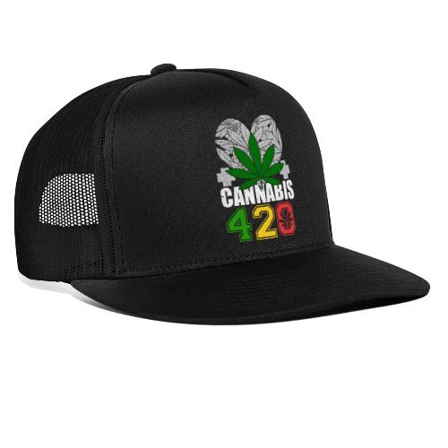 Clever 420 Smoker World Weed Marijuana Design - Trucker Hat