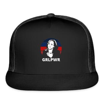 Kamala harris - Trucker Hat - black/black - Front