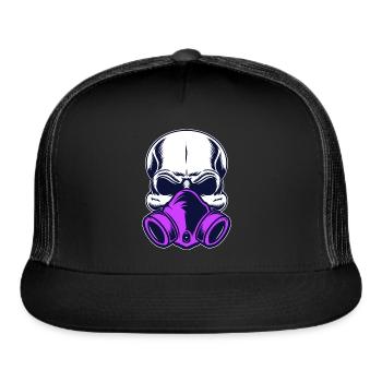Terrifying skull - Trucker Hat - black/black - Front
