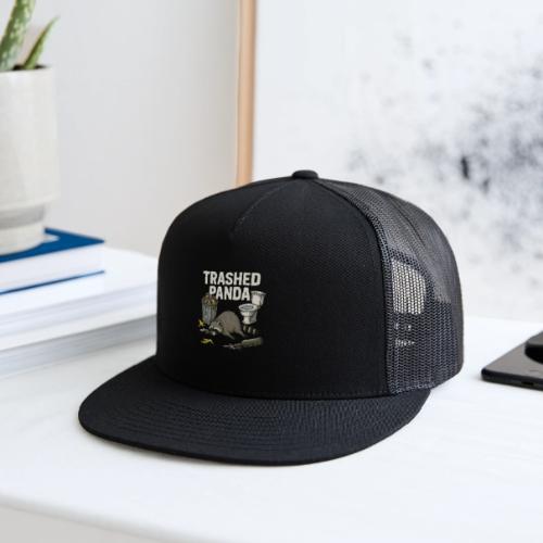 Trashed Panda – Funny Drunk Raccoon Cartoon - Trucker Hat