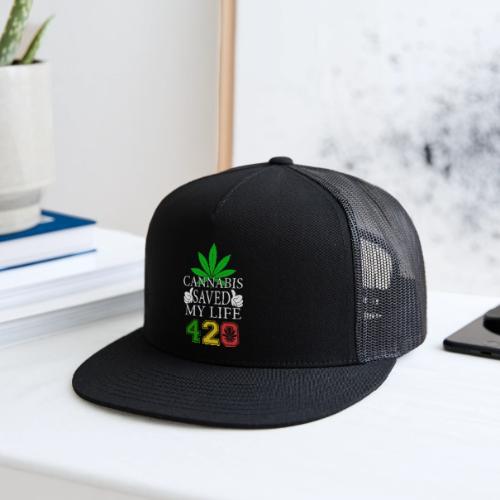 Joyous 420 Saving Herb Weed Marijuana Design - Trucker Hat