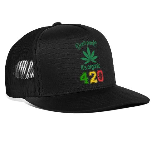 Joshing 420 Organic Herb Weed Marijuana Design - Trucker Hat