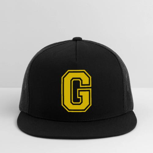 Letter G – Capital Athletic Alphabet Monogram - Trucker Hat