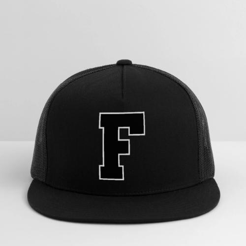 Varsity Letter F Athletic Monogram - Trucker Hat