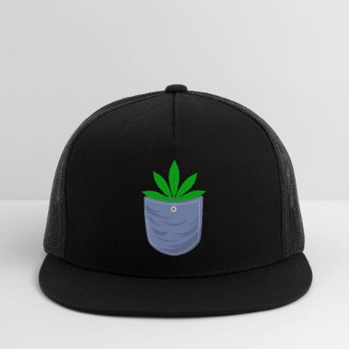 Jesting 420 Pocket Of Herb Weed Marijuana Design - Trucker Hat