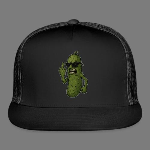 Angry Pickle Flipping the Bird - Trucker Hat