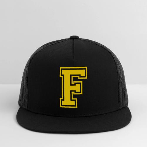 Letter F – Capital Athletic Alphabet Monogram - Trucker Hat