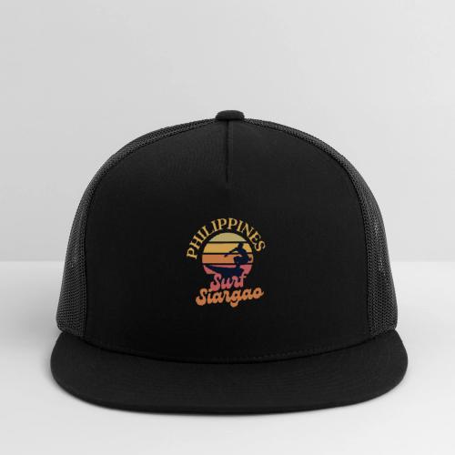 Siargao Retro Classic Surfing Sunset Beach T Shirt - Trucker Hat