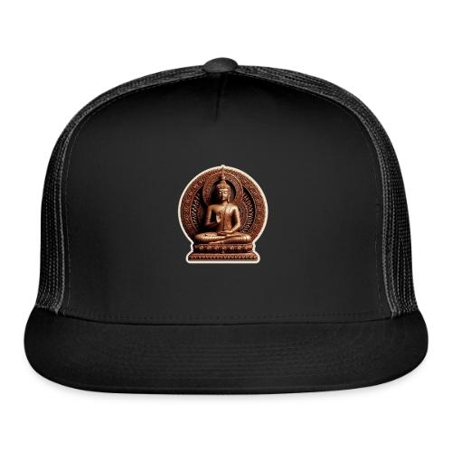 Buddha Statue in meditation and Hand Mudra - Trucker Hat