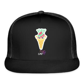 ice cream - Trucker Hat - black/black - Front