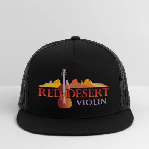 Red Desert Violin- Red Text, Cut-Out. - Trucker Hat