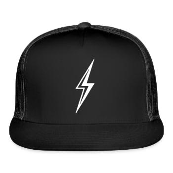 Lightning Bolt - Trucker Hat - black/black - Front