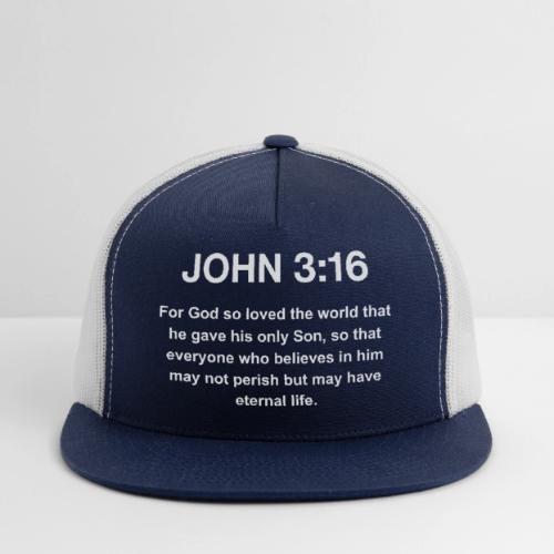 John 3:16 Christian Apparel â White - Trucker Hat