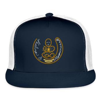 Healing and Happiness - Trucker Hat - navy/white - Front