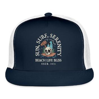 BEACH LIFE BLISS - SURF - Trucker Hat - navy/white - Front