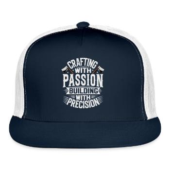 Handyman Handcrafter - Crafting With Passion - Trucker Hat - navy/white - Front