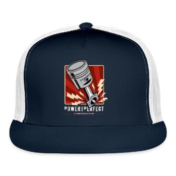 Power Made Perfect - Trucker Hat - navy/white - Front