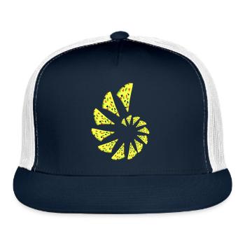 Pizza slice - Trucker Hat - navy/white - Front