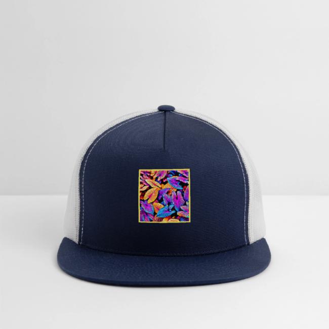 Captivating Neon Elegance Leaf Pattern